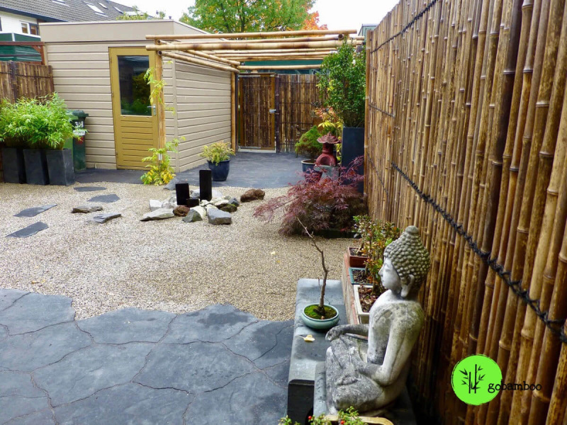 inspiracia bambusový plot